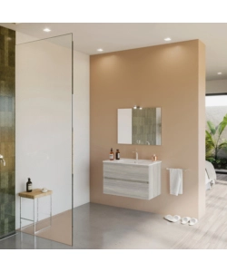 MOBILE BAGNO "LINDA" ROVERE GRIGIO, 81X46X113 CM